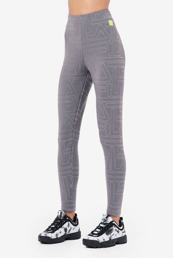 Leggins Fila Mujer Negras - Lipi Burnout - España 714658DKC